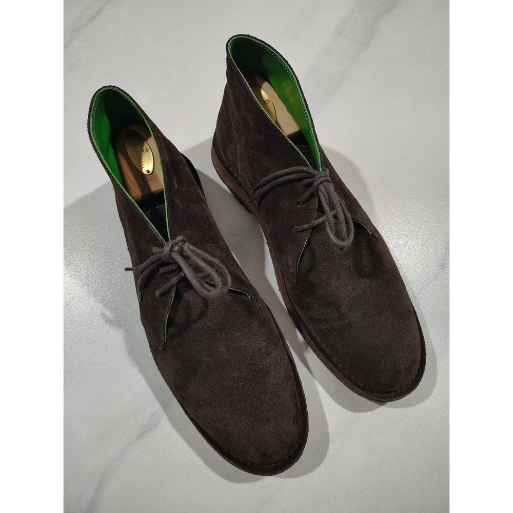 Polo Ralph Lauren Men's Boots Brown Suede Chukka Ankle Size 11 Made In Spain